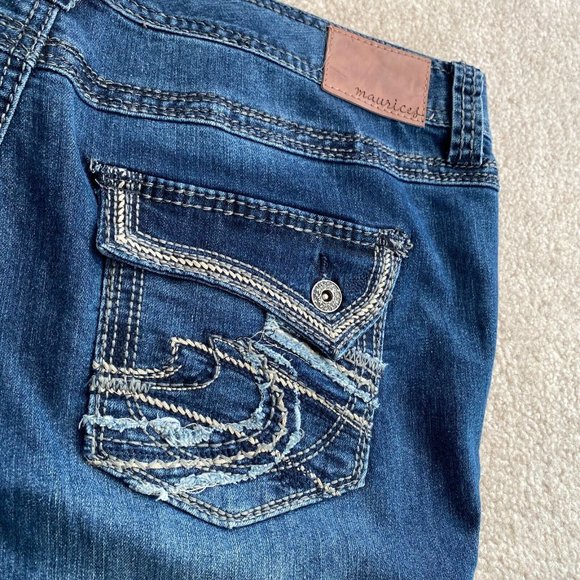 Maurices Juniors 15 / 16 Reg Denim Boot Bootcut Jeans Actual W 36.5 x I 31 3/4 - Picture 10 of 12